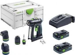 Festool 576993 18V Cordless drill C 18 HPC 4,0 I-Set 2 x 4.0Ah ASI Batteries, Rapid Charger in Systainer SYS3 M 187 £499.95